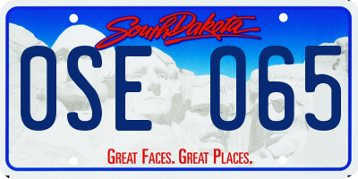 SD license plate 0SEO65