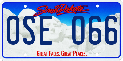 SD license plate 0SEO66