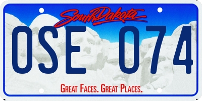 SD license plate 0SEO74