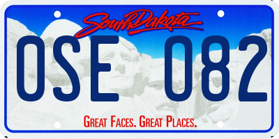 SD license plate 0SEO82