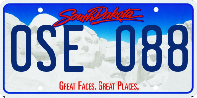 SD license plate 0SEO88