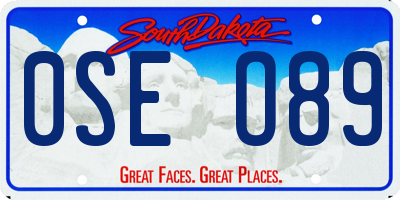 SD license plate 0SEO89