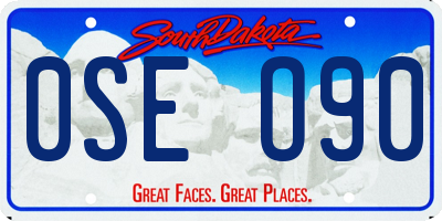 SD license plate 0SEO90