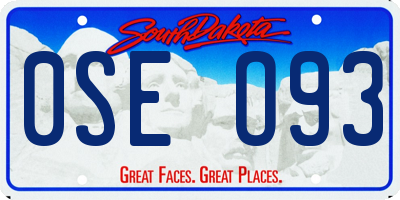 SD license plate 0SEO93
