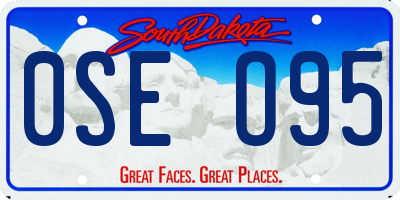 SD license plate 0SEO95
