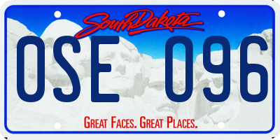SD license plate 0SEO96