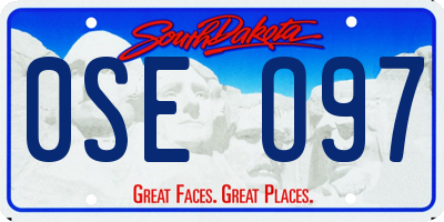 SD license plate 0SEO97