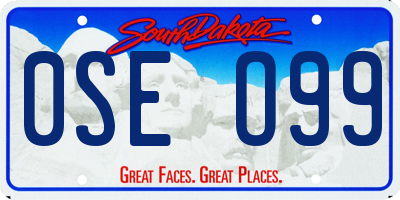 SD license plate 0SEO99