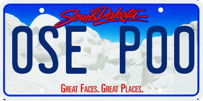 SD license plate 0SEP00