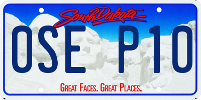 SD license plate 0SEP10