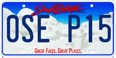 SD license plate 0SEP15