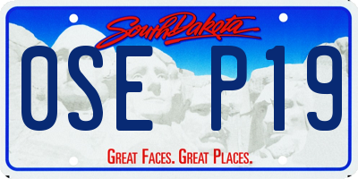 SD license plate 0SEP19