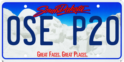 SD license plate 0SEP20