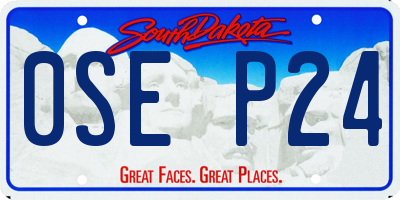 SD license plate 0SEP24