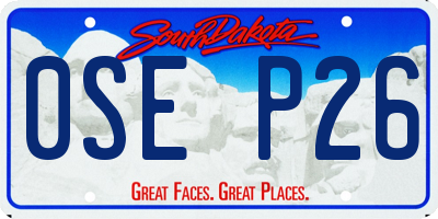SD license plate 0SEP26