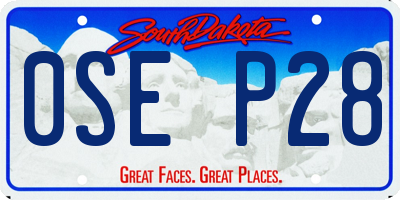 SD license plate 0SEP28