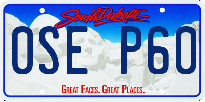 SD license plate 0SEP60