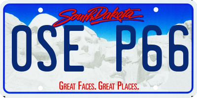 SD license plate 0SEP66