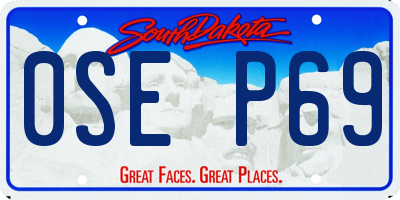 SD license plate 0SEP69