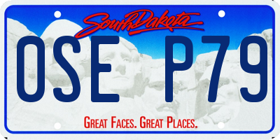 SD license plate 0SEP79