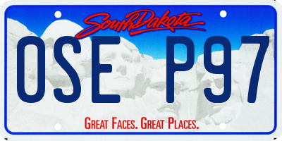 SD license plate 0SEP97
