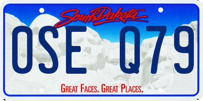 SD license plate 0SEQ79