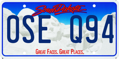 SD license plate 0SEQ94