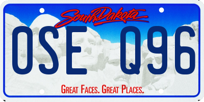 SD license plate 0SEQ96