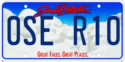 SD license plate 0SER10