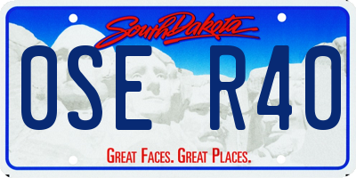 SD license plate 0SER40