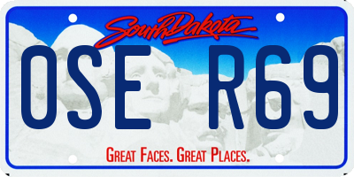 SD license plate 0SER69