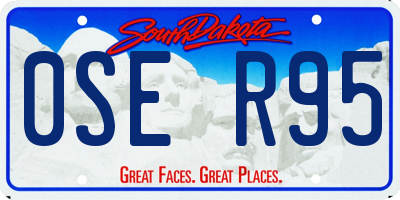 SD license plate 0SER95
