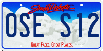 SD license plate 0SES12