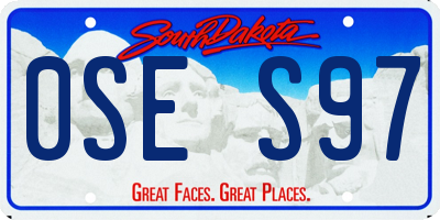 SD license plate 0SES97