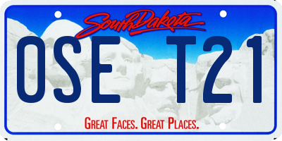 SD license plate 0SET21