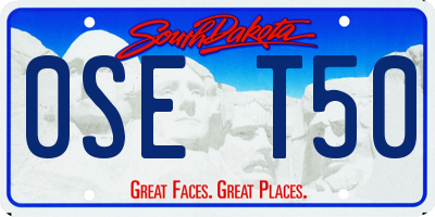 SD license plate 0SET50