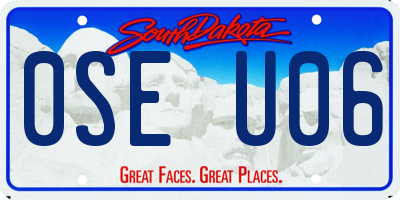 SD license plate 0SEU06