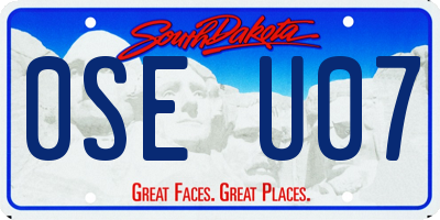SD license plate 0SEU07