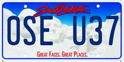 SD license plate 0SEU37