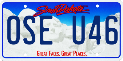 SD license plate 0SEU46