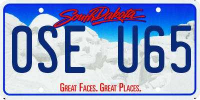 SD license plate 0SEU65