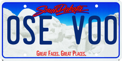 SD license plate 0SEV00