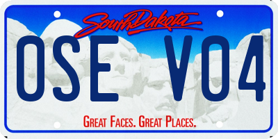 SD license plate 0SEV04