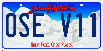 SD license plate 0SEV11