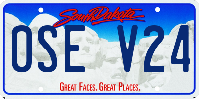 SD license plate 0SEV24
