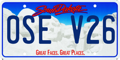 SD license plate 0SEV26