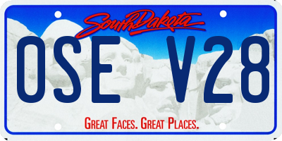 SD license plate 0SEV28