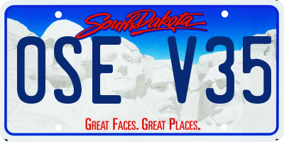 SD license plate 0SEV35