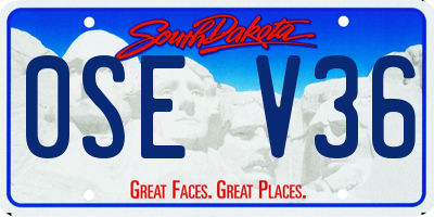 SD license plate 0SEV36