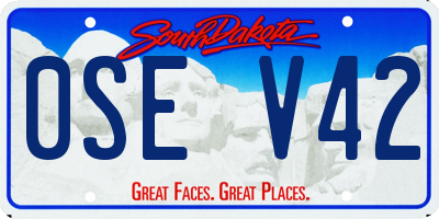 SD license plate 0SEV42